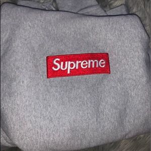 Supreme Box Logo Hoodie Heather Grey